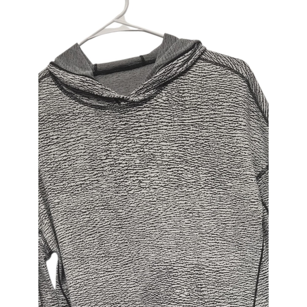 Lululemon Squad Goals Hoodie Sheer Luon Pebble Jacquard V1 White‎ Black